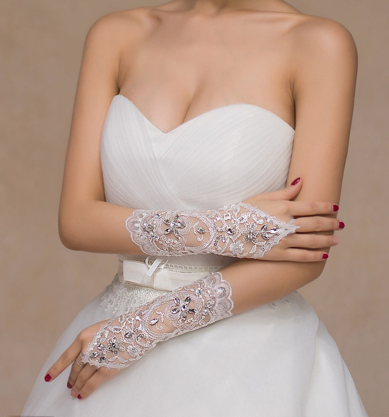 Mother wedding dress gloves